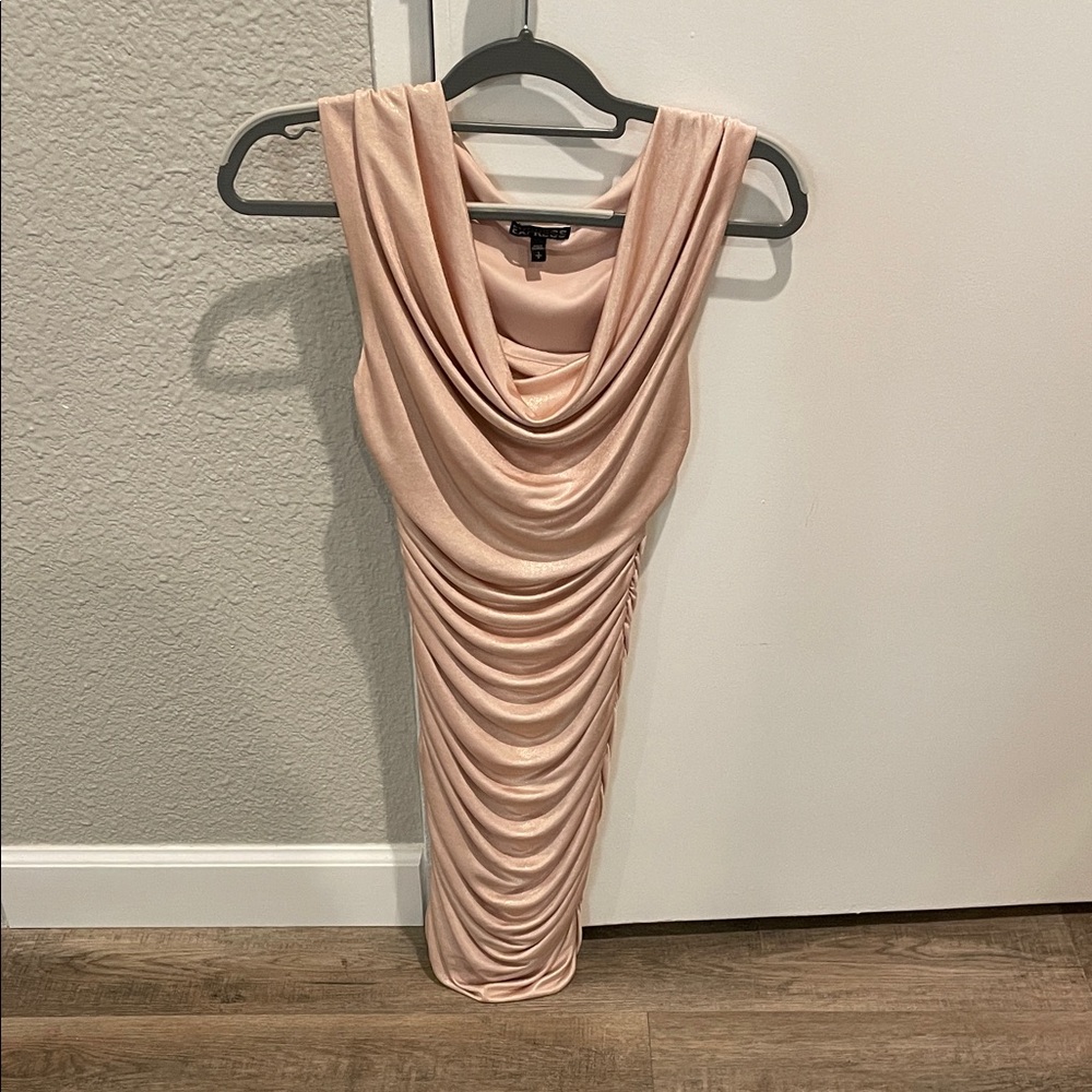 Express Cocktail Bodycon Cowl Neck Midi Dress